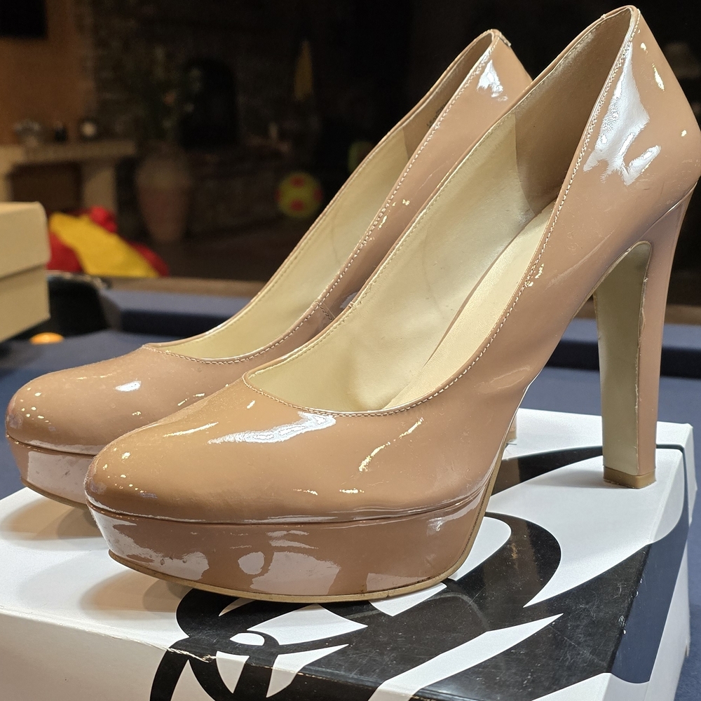 Nine West Glossy Nude Heels